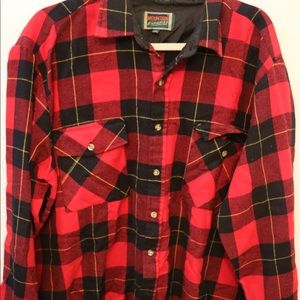 Classic Warm Red and Black Flannel